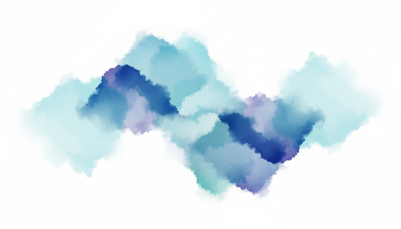 Dreamy soft focus clouds background